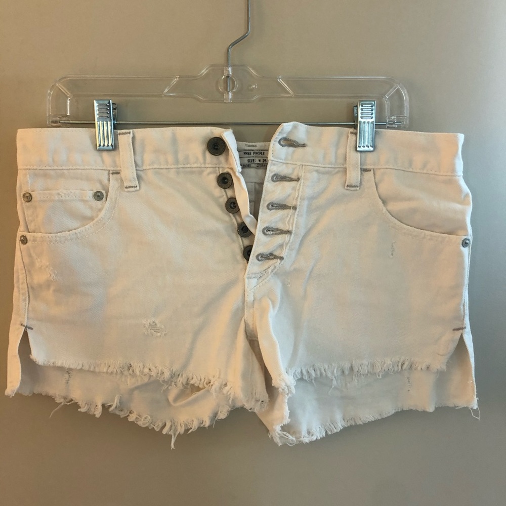 Free People white shorts